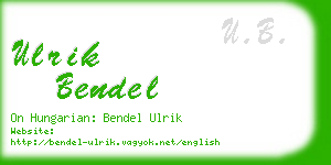 ulrik bendel business card